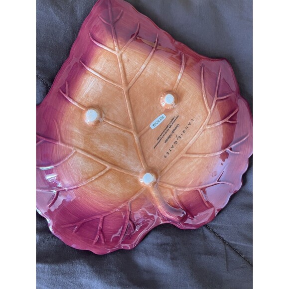 Laurie Gates Coronado Collection Plates Thanksgiving Leaf Platter Set 4 Holiday - Picture 8 of 11